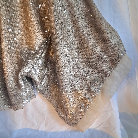Free People Champage Dreams Gold Sequin Top Medium EUC - Picture 6 of 10